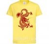 Детская футболка Бордовый дракон Лимонный фото