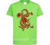 Детская футболка Бордовый дракон Лаймовый фото