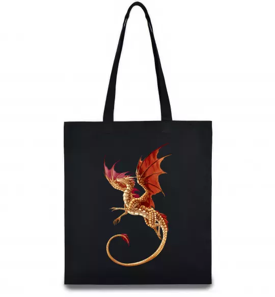 Еко-сумка Дракон в польоті Чорний фото