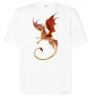 Футболка Оверсайз Дракон в польоті Белый фото