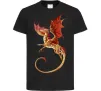 Детская футболка Дракон в польоті Черный Детская футболка Дракон в польоті Черный фото