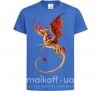 Детская футболка Летящий дракон Ярко-синий фото