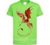 Детская футболка Летящий дракон Лаймовый фото