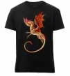 Мужская премиум футболка Дракон в польоті Черный фото