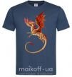 Чоловіча футболка Летящий дракон Темно-синій фото