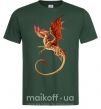 Мужская футболка Летящий дракон Темно-зеленый фото