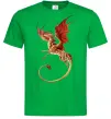 Мужская футболка Дракон в польоті Зеленый фото