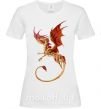 Женская футболка Летящий дракон Белый фото