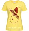 Женская футболка Летящий дракон Лимонный фото