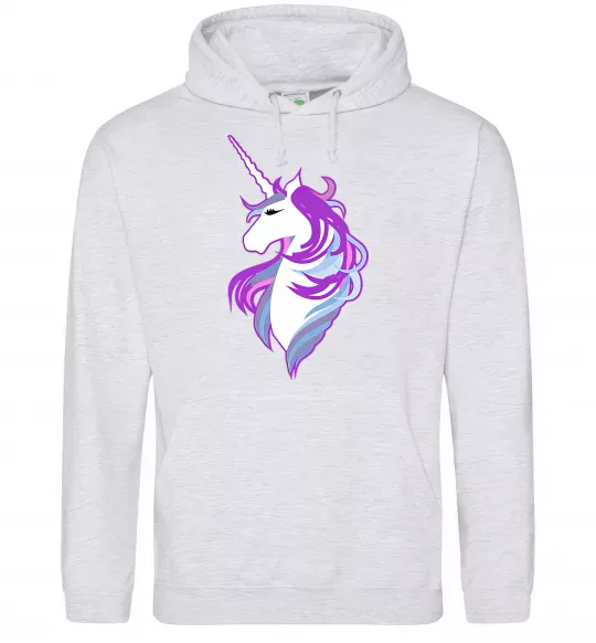 Жіноча толстовка (худі) Violet unicorn Сірий меланж фото