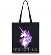 Эко-сумка Violet unicorn Черный фото