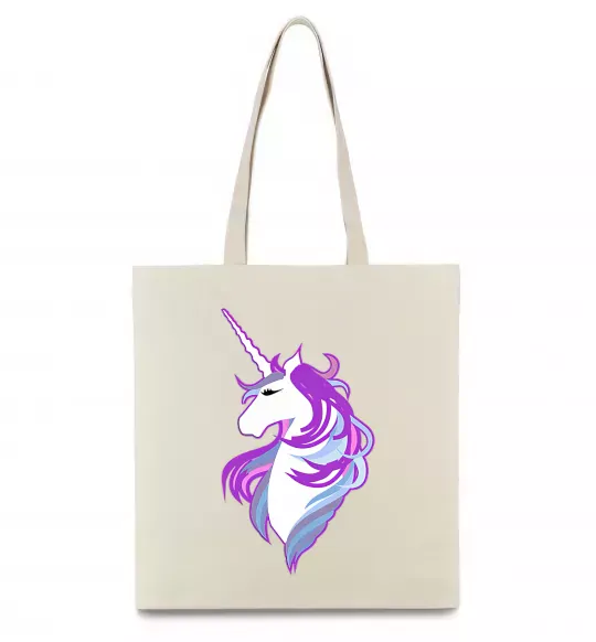 Еко-сумка Violet unicorn Бежевий фото