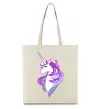 Еко-сумка Violet unicorn Бежевий фото