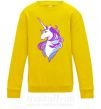 Дитячий світшот Violet unicorn Сонячно жовтий фото