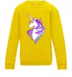 Детский Свитшот Violet unicorn Солнечно желтый фото