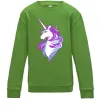 Детский Свитшот Violet unicorn Лаймовый фото
