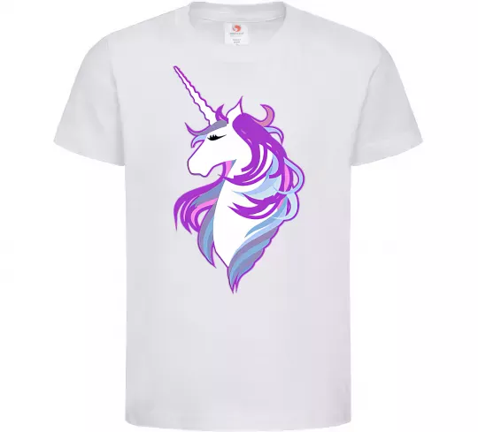 Детская футболка Violet unicorn Белый фото