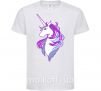 Детская футболка Violet unicorn Белый фото