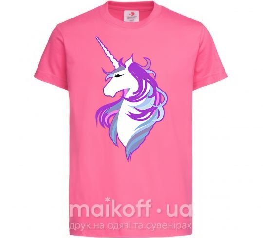 Дитяча футболка Violet unicorn Яскраво-рожевий фото