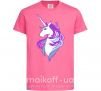 Дитяча футболка Violet unicorn Яскраво-рожевий фото