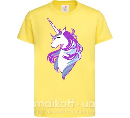 Дитяча футболка Violet unicorn Лимонний фото