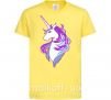 Детская футболка Violet unicorn Лимонный фото