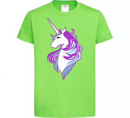 Детская футболка Violet unicorn Лаймовый фото