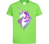 Детская футболка Violet unicorn Лаймовый фото