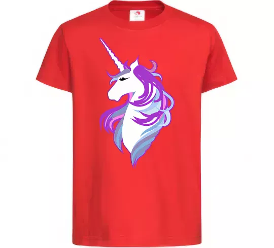 Детская футболка Violet unicorn Красный фото