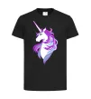 Детская футболка Violet unicorn Черный фото