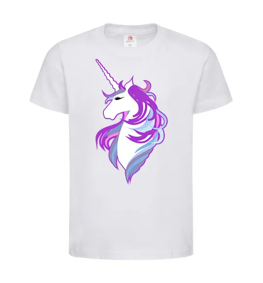 Детская футболка Violet unicorn Белый фото