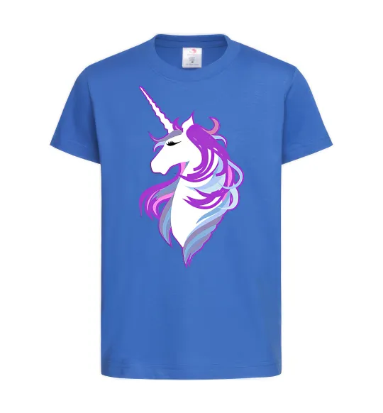 Детская футболка Violet unicorn Ярко-синий фото