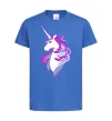 Детская футболка Violet unicorn Ярко-синий фото