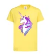 Детская футболка Violet unicorn Лимонный фото