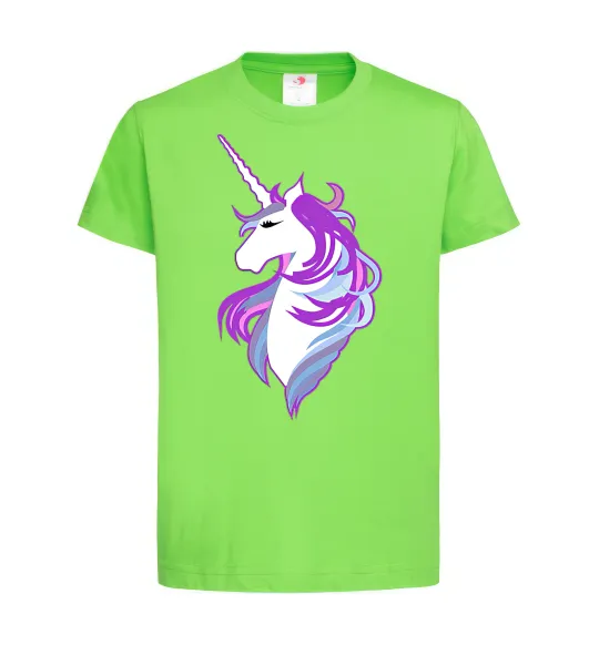 Детская футболка Violet unicorn Лаймовый фото
