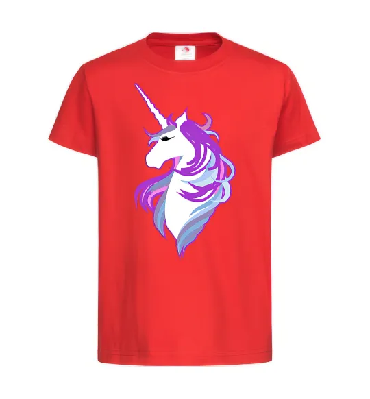 Детская футболка Violet unicorn Красный фото