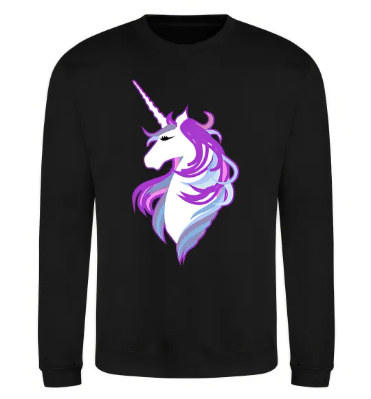 Свитшот Violet unicorn Черный фото