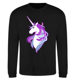 Світшот Violet unicorn Чорний фото
