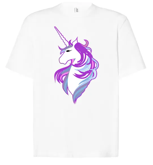 Футболка Оверсайз Violet unicorn Білий фото