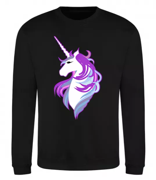 Світшот Violet unicorn Чорний фото