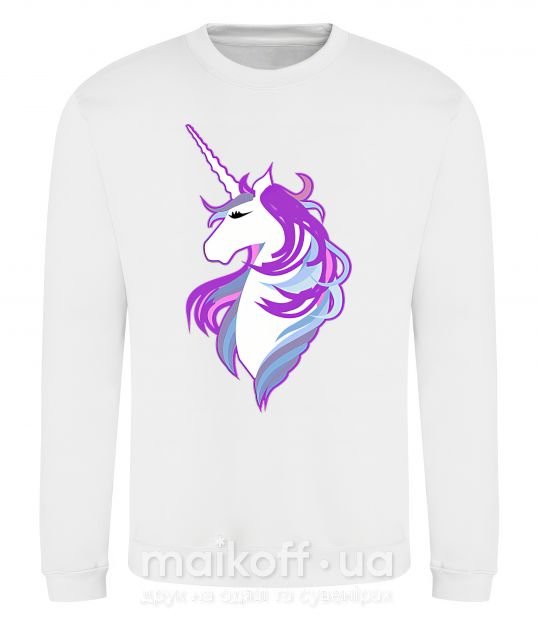 Світшот Violet unicorn Білий фото