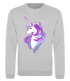 Світшот Violet unicorn Сірий меланж фото