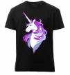 Чоловіча преміум футболка Violet unicorn Чорний фото