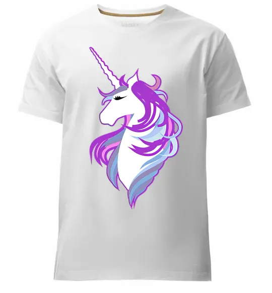 Чоловіча преміум футболка Violet unicorn Білий фото