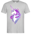 Мужская футболка Violet unicorn Серый Мужская футболка Violet unicorn Серый фото