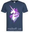 Мужская футболка Violet unicorn Темно-синий фото