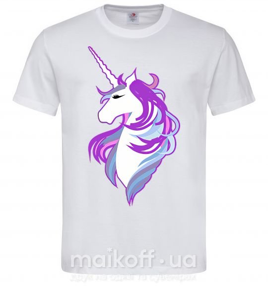 Чоловіча футболка Violet unicorn Білий фото