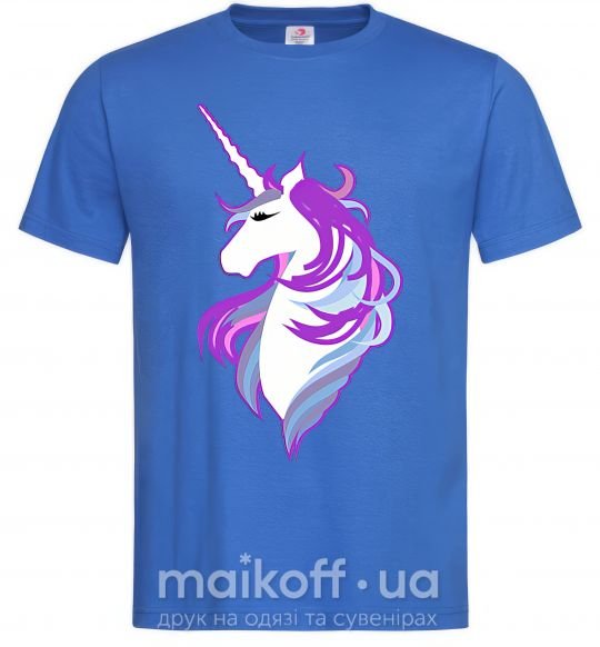 Мужская футболка Violet unicorn Ярко-синий фото