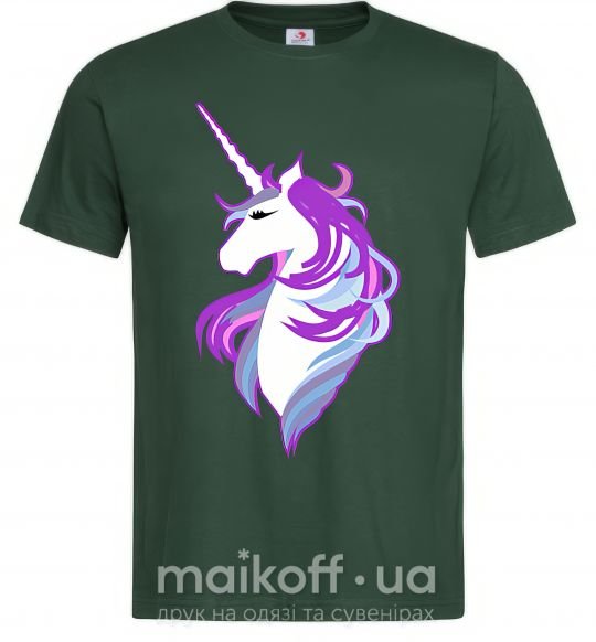 Мужская футболка Violet unicorn Темно-зеленый фото