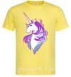 Чоловіча футболка Violet unicorn Лимонний фото